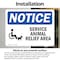 Signmission Service Animal Relief Area Sign With Symbol, 10 in W x Rectangle, Vinyl Decal OS-2PACK-NS-D-710-L-18289 - alternate 3